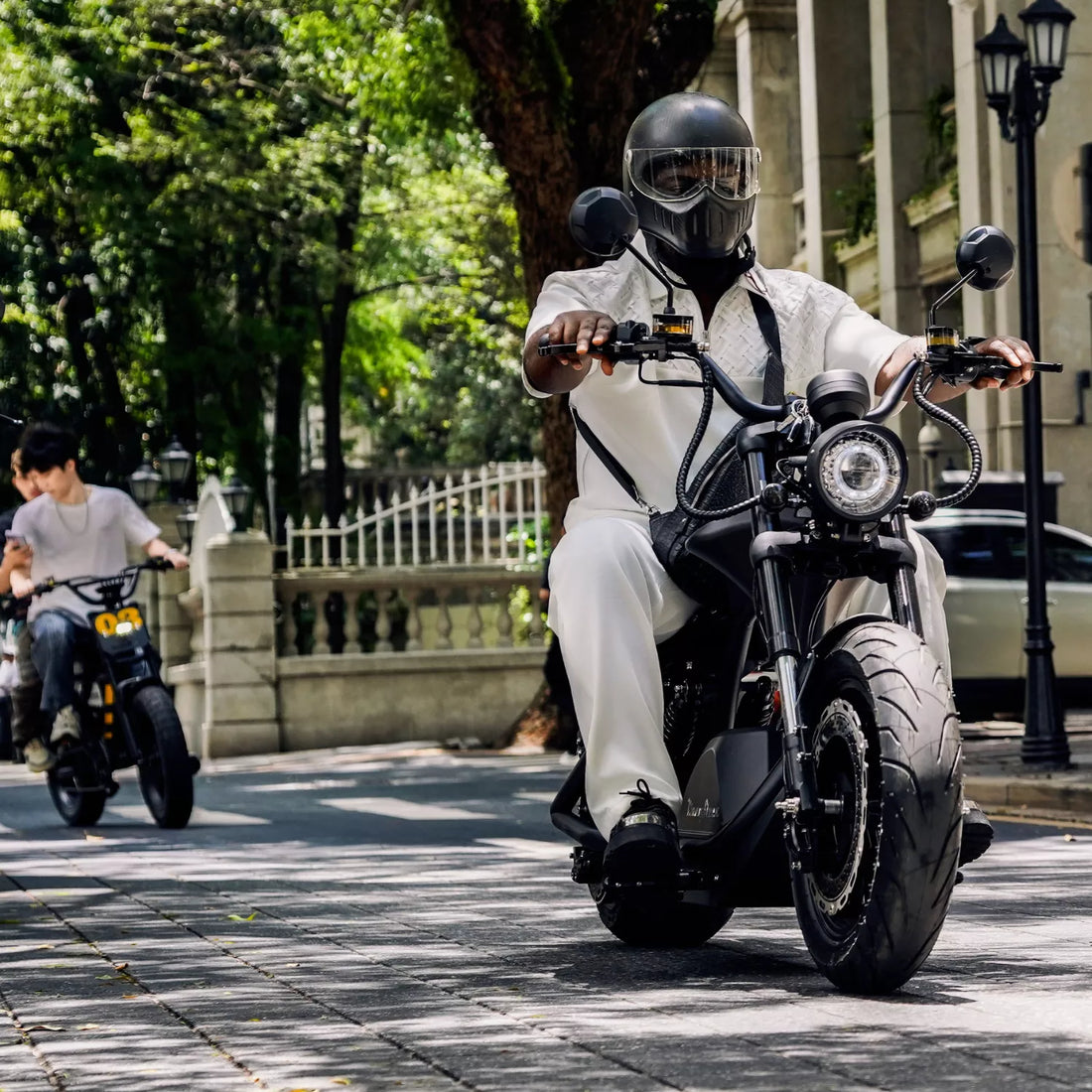 Mangosteen Electric Scooter Chopper Fat Tire Citycoco M1PS knight