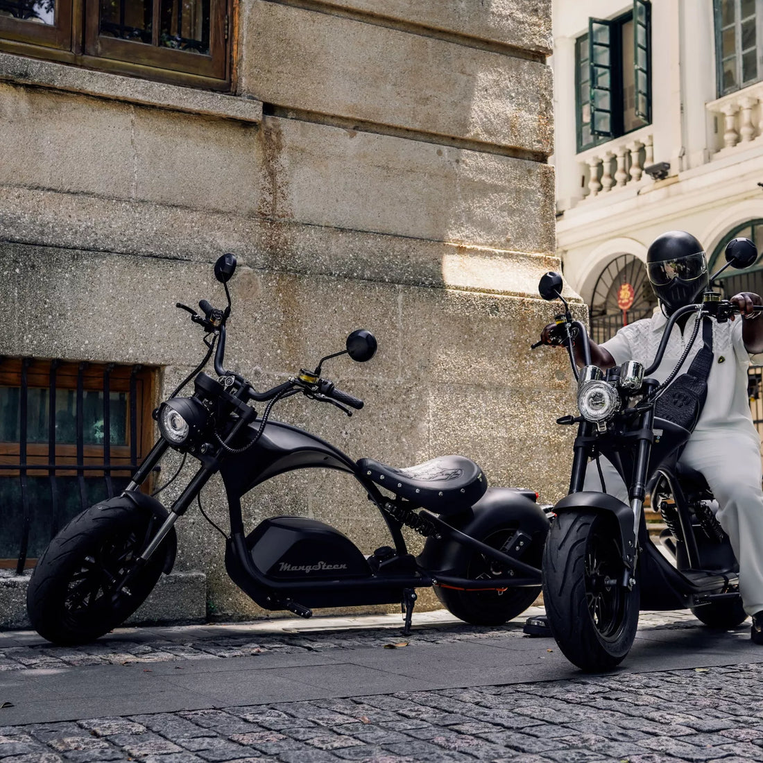 Mangosteen Electric Scooter Chopper Fat Tire Citycoco M1PS knight